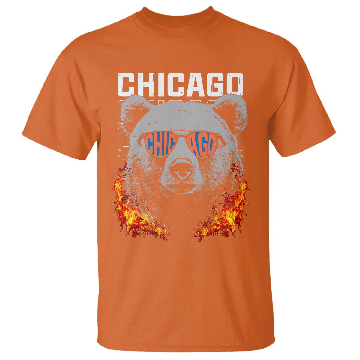 Bears Mascot T Shirt Vintage Retro Chicago TS10 Orange Print Your Wear