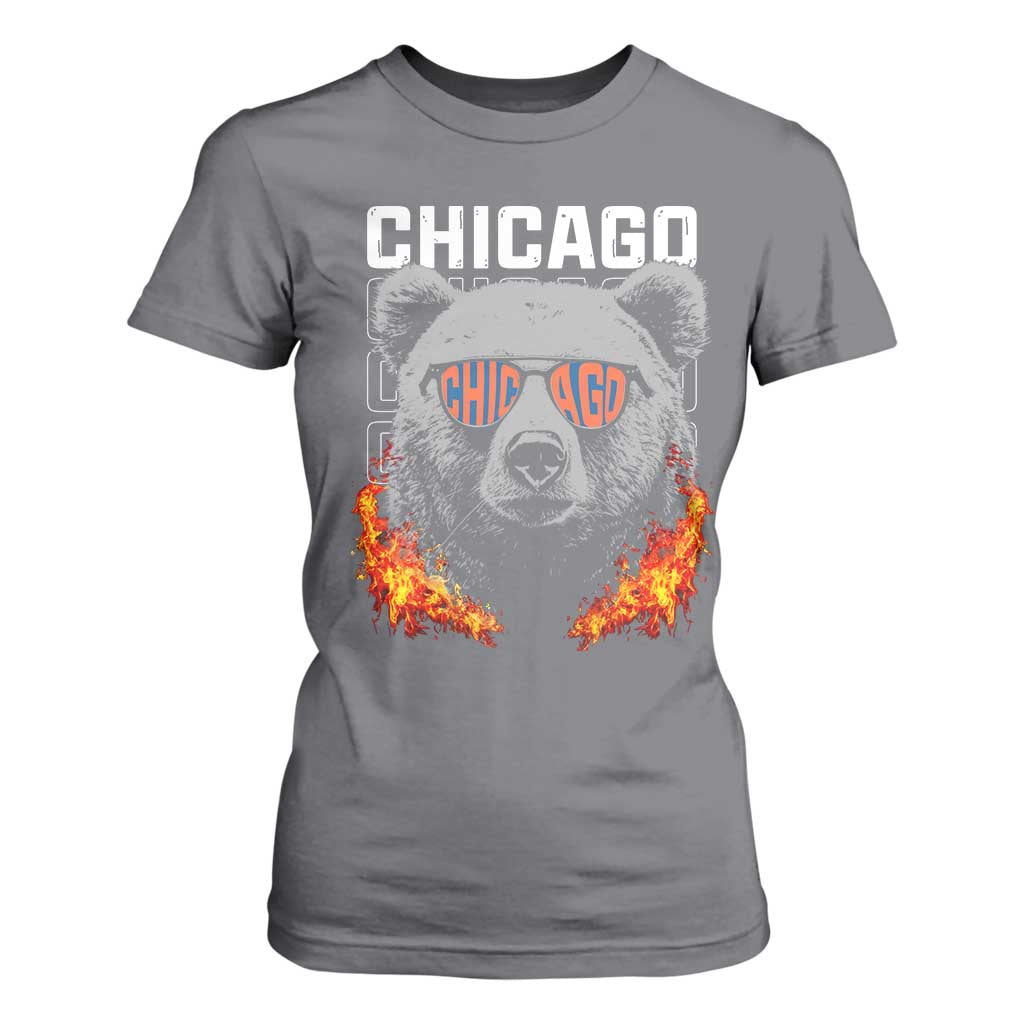 Bears Mascot T Shirt For Women Vintage Retro Chicago TS10 Charcoal Print Your Wear