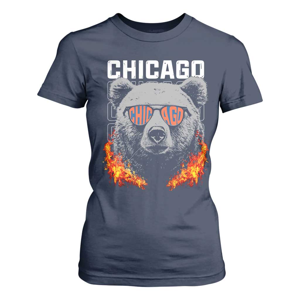 Bears Mascot T Shirt For Women Vintage Retro Chicago TS10 Navy Print Your Wear