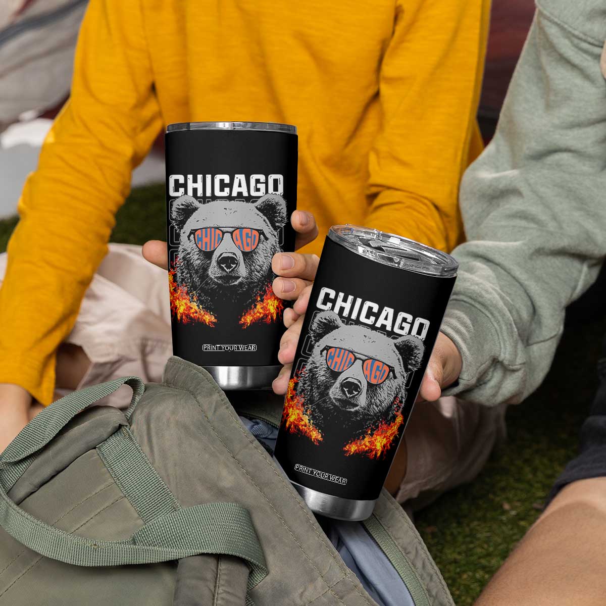 Bears Mascot Tumbler Cup Vintage Retro Chicago TS10 Print Your Wear