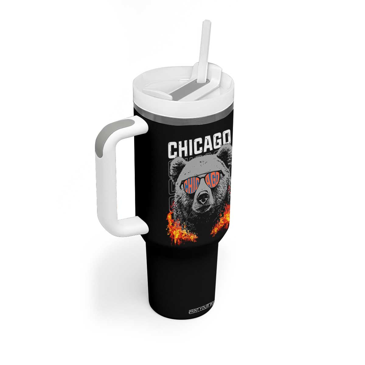 Bears Mascot Tumbler With Handle Vintage Retro Chicago TS10 Print Your Wear