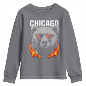 Bears Mascot Youth Sweatshirt Vintage Retro Chicago TS10 Charcoal Print Your Wear