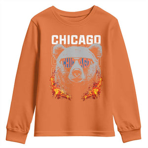 Bears Mascot Youth Sweatshirt Vintage Retro Chicago TS10 Orange Print Your Wear