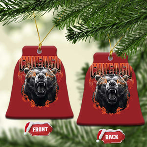 Vintage Chicago Christmas Ornament Retro Graphic Wild Bear Streetwear Bootleg TS10 Bell Flake Red Print Your Wear