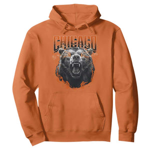 Vintage Chicago Hoodie Retro Graphic Wild Bear Streetwear Bootleg TS10 Orange Print Your Wear