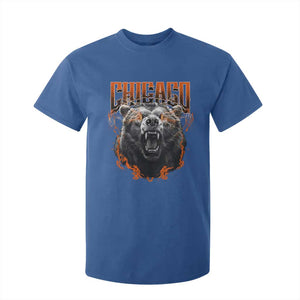 Vintage Chicago T Shirt For Kid Retro Graphic Wild Bear Streetwear Bootleg TS10 Royal Blue Print Your Wear
