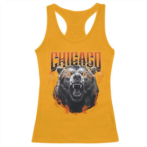 Vintage Chicago Racerback Tank Top Retro Graphic Wild Bear Streetwear Bootleg TS10 Gold Print Your Wear