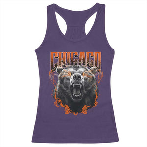 Vintage Chicago Racerback Tank Top Retro Graphic Wild Bear Streetwear Bootleg TS10 Purple Print Your Wear
