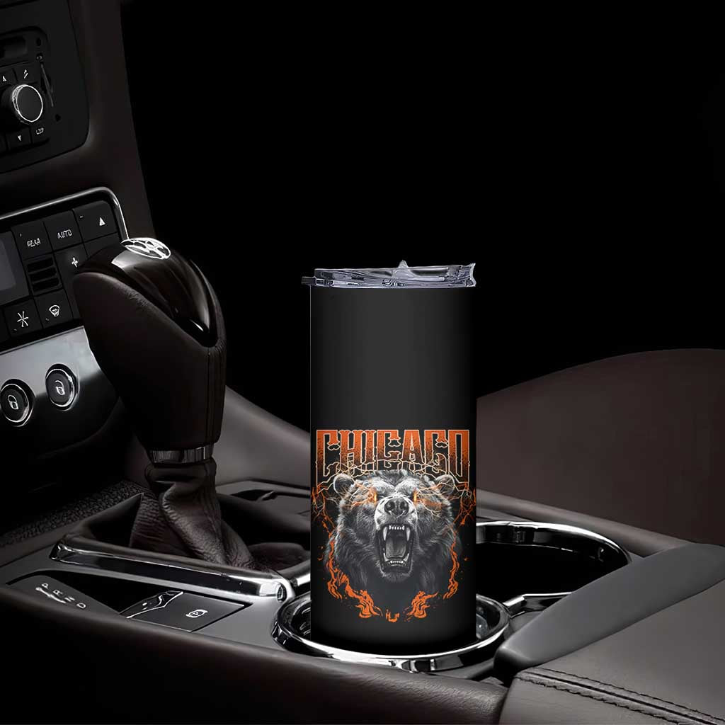 Vintage Chicago Skinny Tumbler Retro Graphic Wild Bear Streetwear Bootleg TS10 Print Your Wear