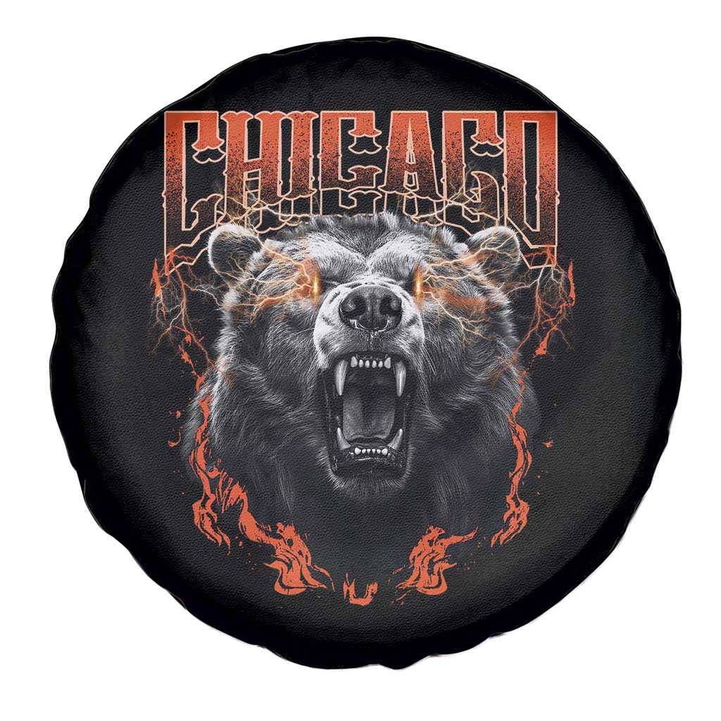 Vintage Chicago Spare Tire Cover Retro Graphic Wild Bear Streetwear Bootleg TS10 Print Your Wear