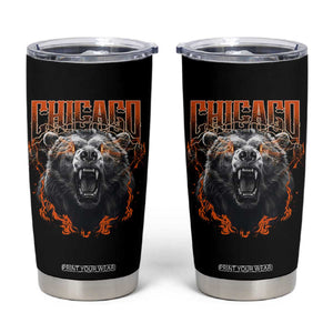 Vintage Chicago Tumbler Cup Retro Graphic Wild Bear Streetwear Bootleg TS10 Black Print Your Wear