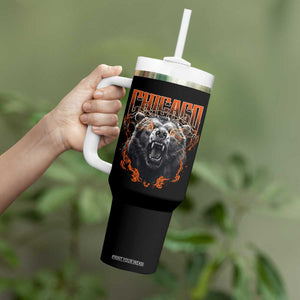 Vintage Chicago Tumbler With Handle Retro Graphic Wild Bear Streetwear Bootleg TS10 Print Your Wear
