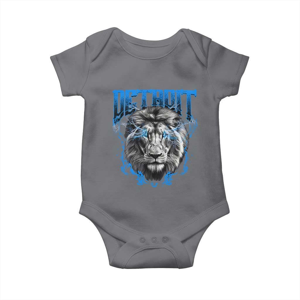 Lion Lovers Baby Onesie Detroit Fan Apparel TS10 Charcoal Print Your Wear
