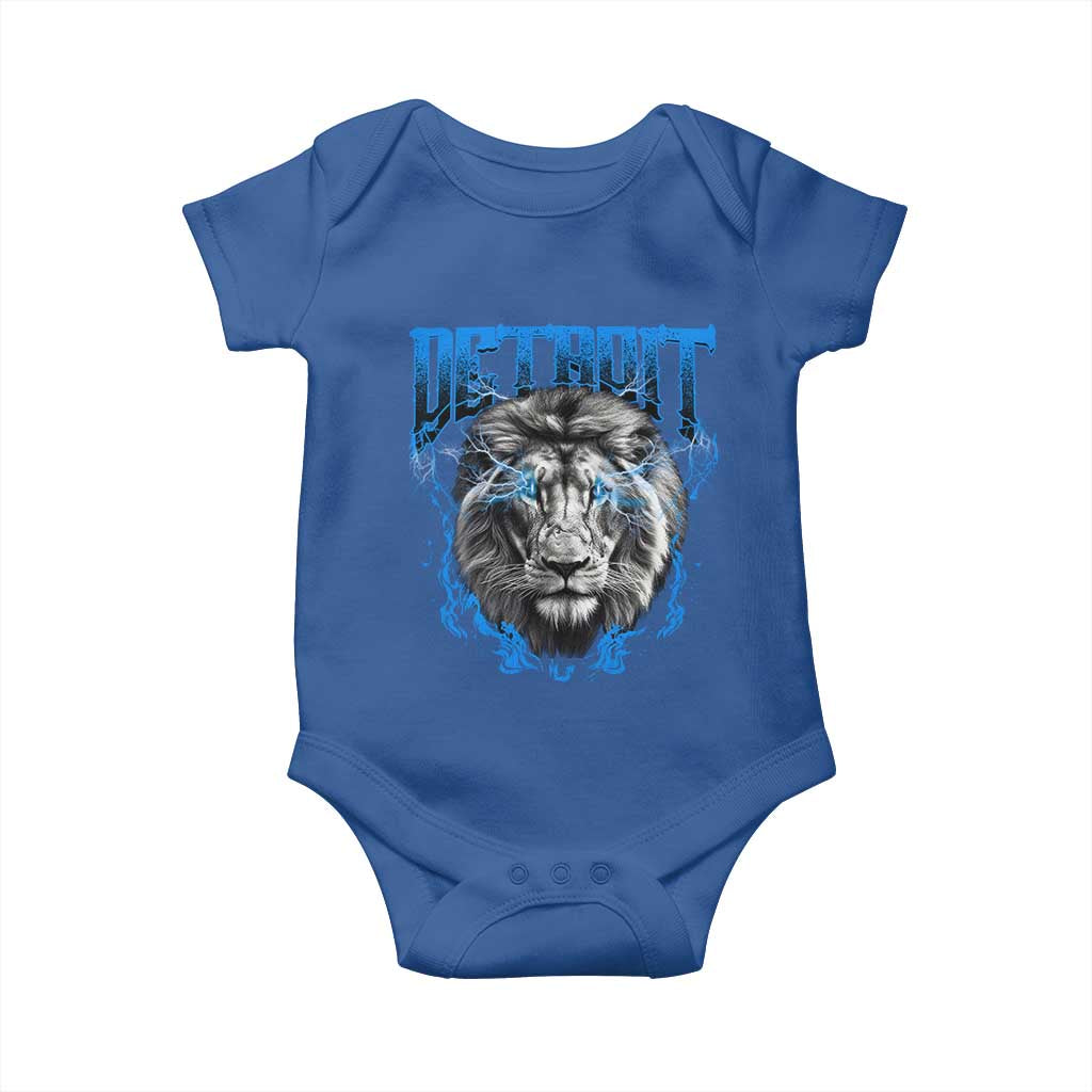 Lion Lovers Baby Onesie Detroit Fan Apparel TS10 Royal Blue Print Your Wear