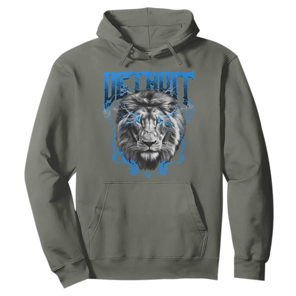 Lion Lovers Hoodie Detroit Fan Apparel TS10 Military Green Print Your Wear