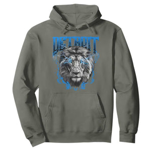 Lion Lovers Hoodie Detroit Fan Apparel TS10 Military Green Print Your Wear