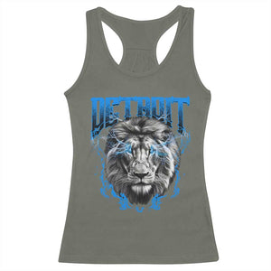 Lion Lovers Racerback Tank Top Detroit Fan Apparel TS10 Military Green Print Your Wear
