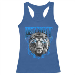 Lion Lovers Racerback Tank Top Detroit Fan Apparel TS10 Royal Blue Print Your Wear