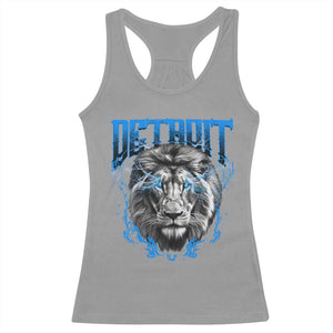 Lion Lovers Racerback Tank Top Detroit Fan Apparel TS10 Sport Gray Print Your Wear