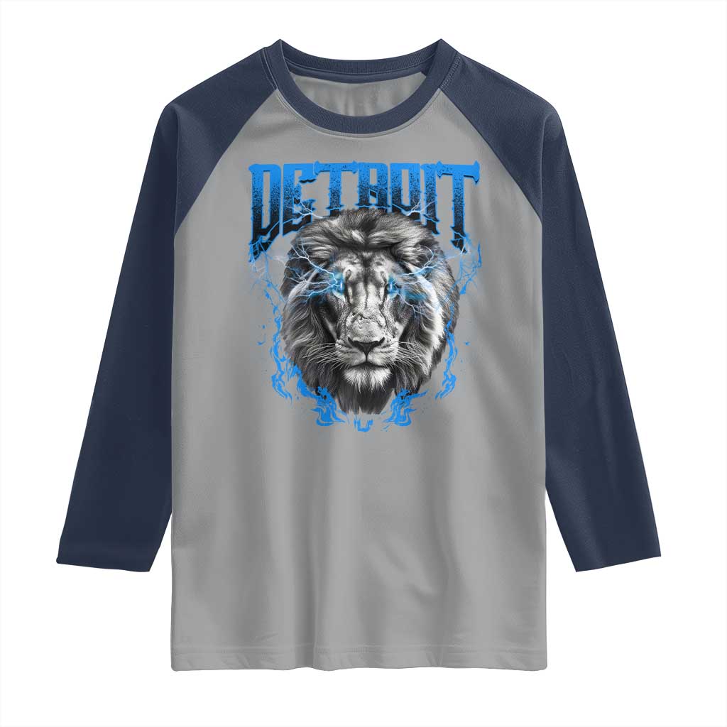 LF Game Day Raglan Shirt Football Fan Apparel TS10 Sport Gray Navy Print Your Wear