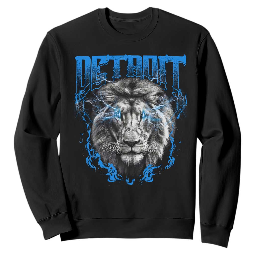 Lion Lovers Sweatshirt Detroit Fan Apparel TS10 Black Print Your Wear