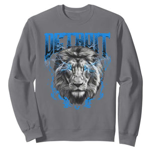 Lion Lovers Sweatshirt Detroit Fan Apparel TS10 Charcoal Print Your Wear
