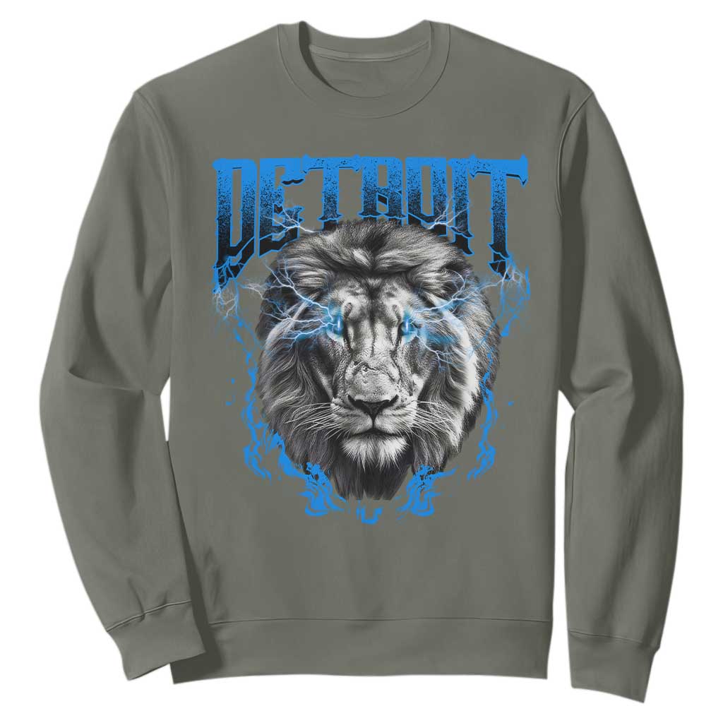 LF Game Day Sweatshirt Football Fan Apparel TS10 Military Green Print Your Wear