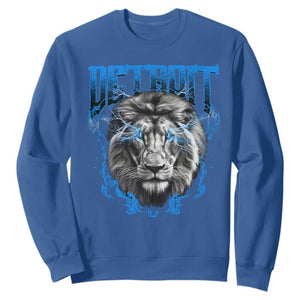 Lion Lovers Sweatshirt Detroit Fan Apparel TS10 Royal Blue Print Your Wear