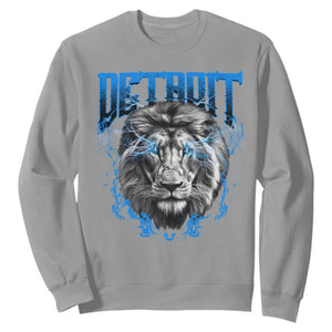 Lion Lovers Sweatshirt Detroit Fan Apparel TS10 Sport Gray Print Your Wear