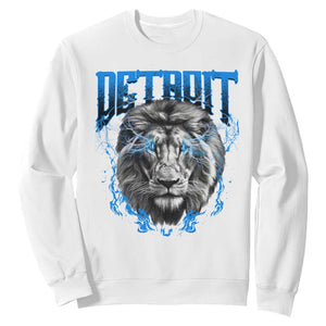 Lion Lovers Sweatshirt Detroit Fan Apparel TS10 White Print Your Wear