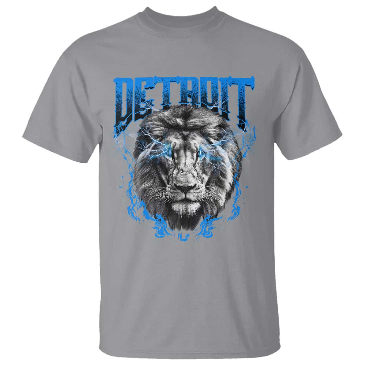 Lion Lovers T Shirt Detroit Fan Apparel TS10 Sport Gray Print Your Wear