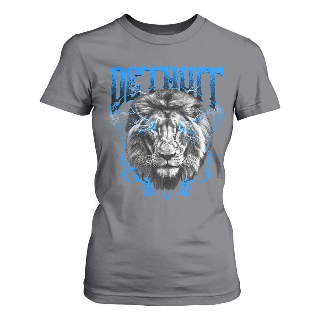 Lion Lovers T Shirt For Women Detroit Fan Apparel TS10 Charcoal Print Your Wear