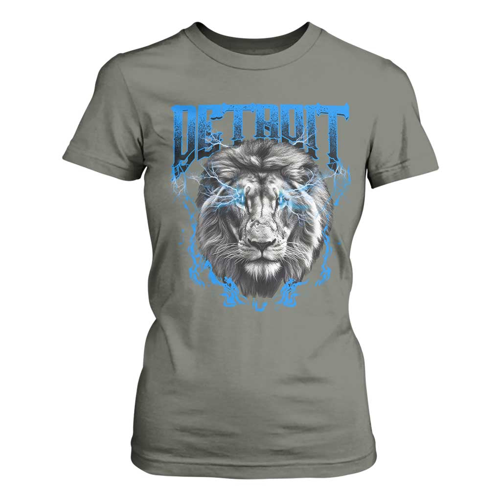 Lion Lovers T Shirt For Women Detroit Fan Apparel TS10 Military Green Print Your Wear