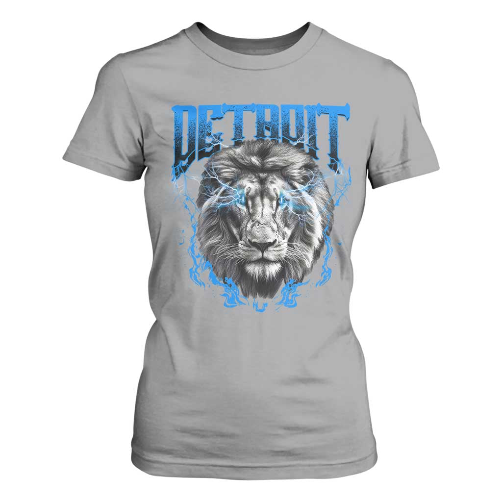 Lion Lovers T Shirt For Women Detroit Fan Apparel TS10 Sport Gray Print Your Wear