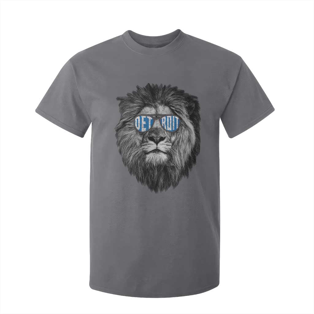 Lion Lovers T Shirt For Kid Wearing Glasses Retro Vintage Style Detroit Fan TS10 Charcoal Print Your Wear