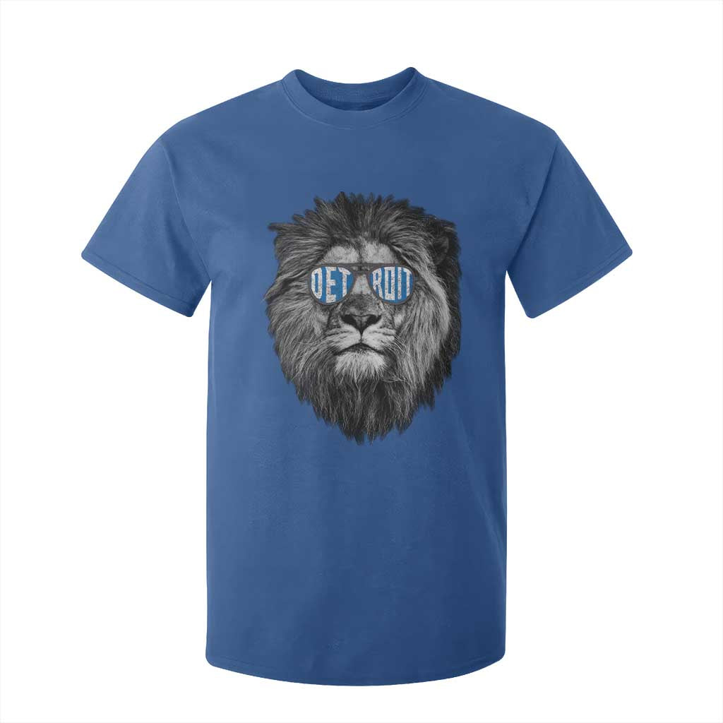 Lion Lovers T Shirt For Kid Wearing Glasses Retro Vintage Style Detroit Fan TS10 Royal Blue Print Your Wear