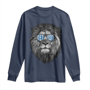LF Game Day Long Sleeve Shirt Wearing Glasses Retro Vintage Style Football Fan TS10 Navy Print Your Wear