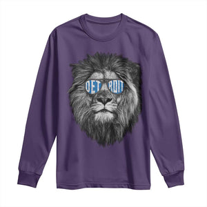 LF Game Day Long Sleeve Shirt Wearing Glasses Retro Vintage Style Football Fan TS10 Purple Print Your Wear