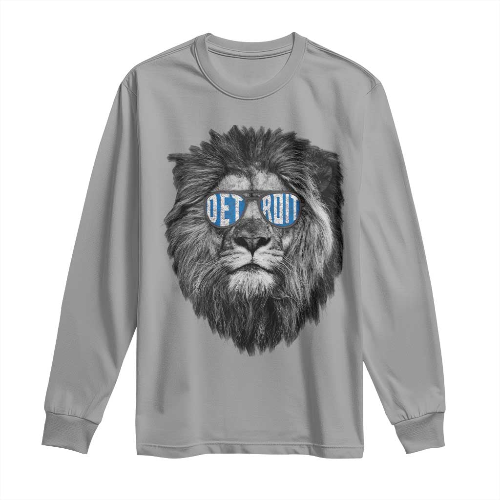 LF Game Day Long Sleeve Shirt Wearing Glasses Retro Vintage Style Football Fan TS10 Sport Gray Print Your Wear