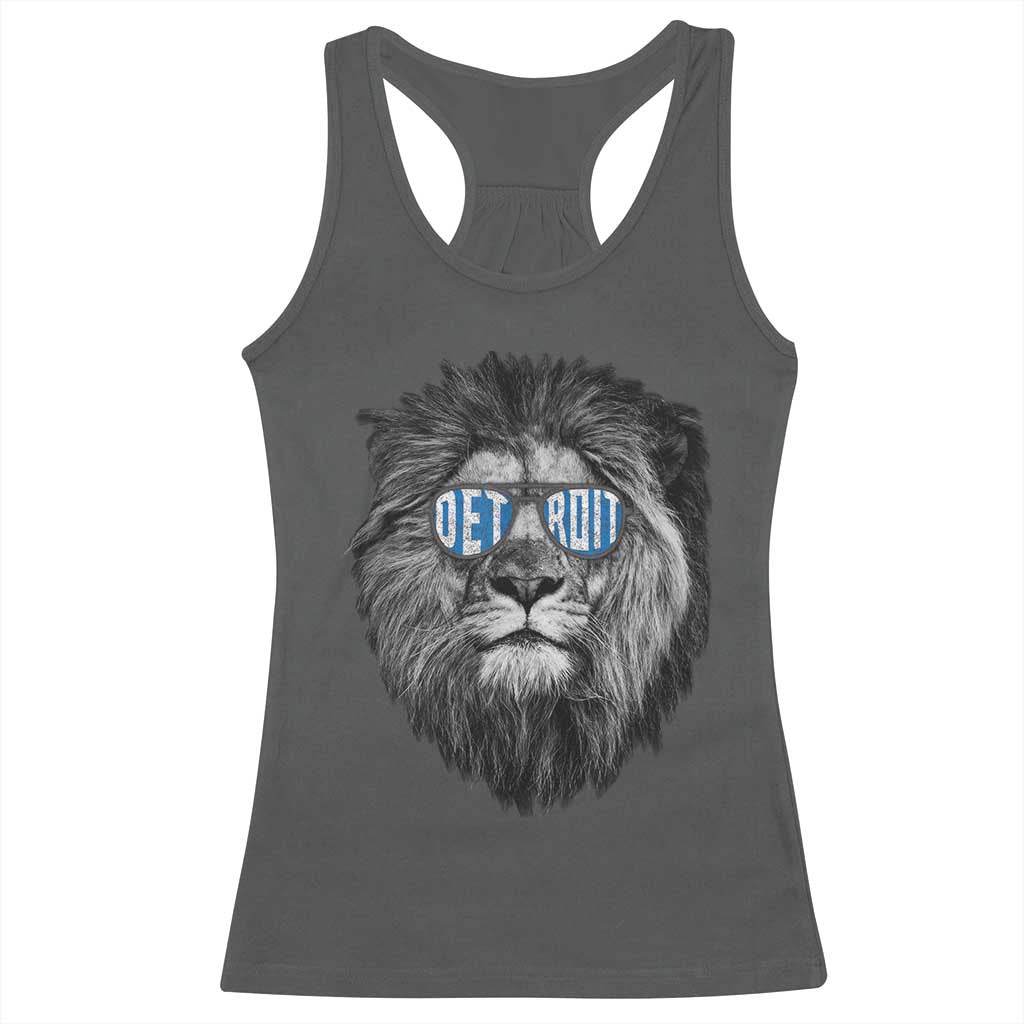 LF Game Day Racerback Tank Top Wearing Glasses Retro Vintage Style Football Fan TS10 Dark Heather Print Your Wear