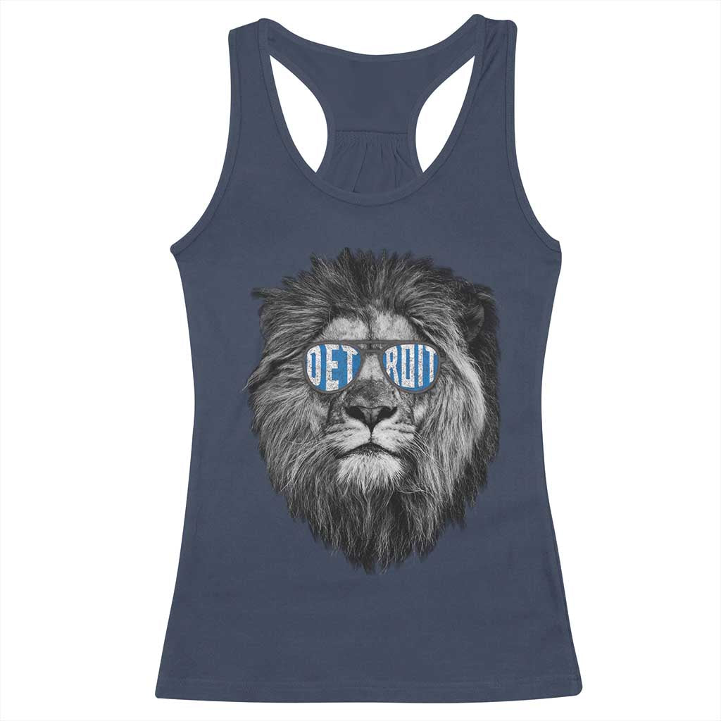 LF Game Day Racerback Tank Top Wearing Glasses Retro Vintage Style Football Fan TS10 Navy Print Your Wear