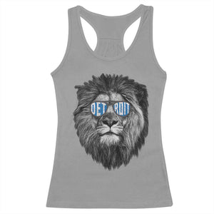 Lion Lovers Racerback Tank Top Wearing Glasses Retro Vintage Style Detroit Fan TS10 Sport Gray Print Your Wear