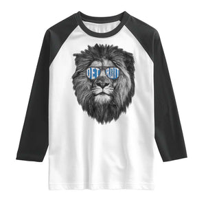 Lion Lovers Raglan Shirt Wearing Glasses Retro Vintage Style Detroit Fan TS10 White Black Print Your Wear