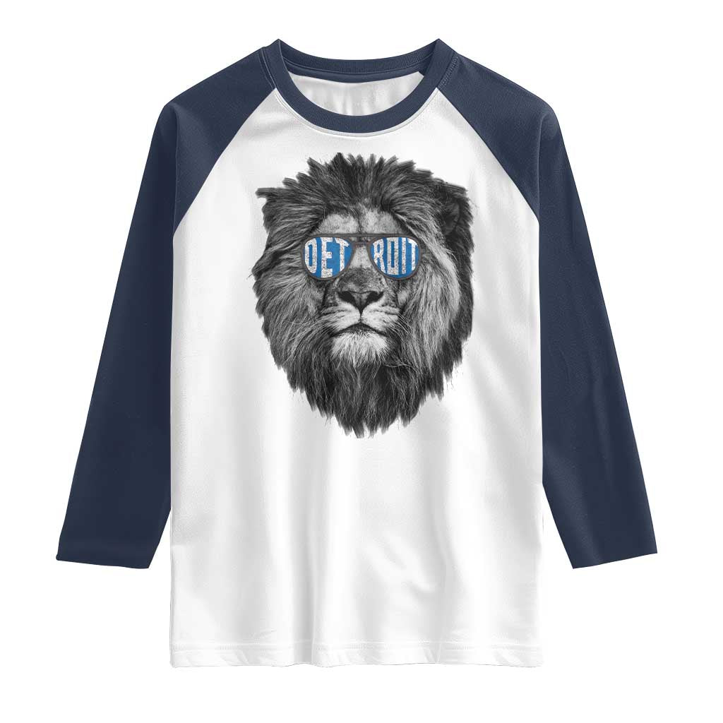 LF Game Day Raglan Shirt Wearing Glasses Retro Vintage Style Football Fan TS10 White Navy Print Your Wear