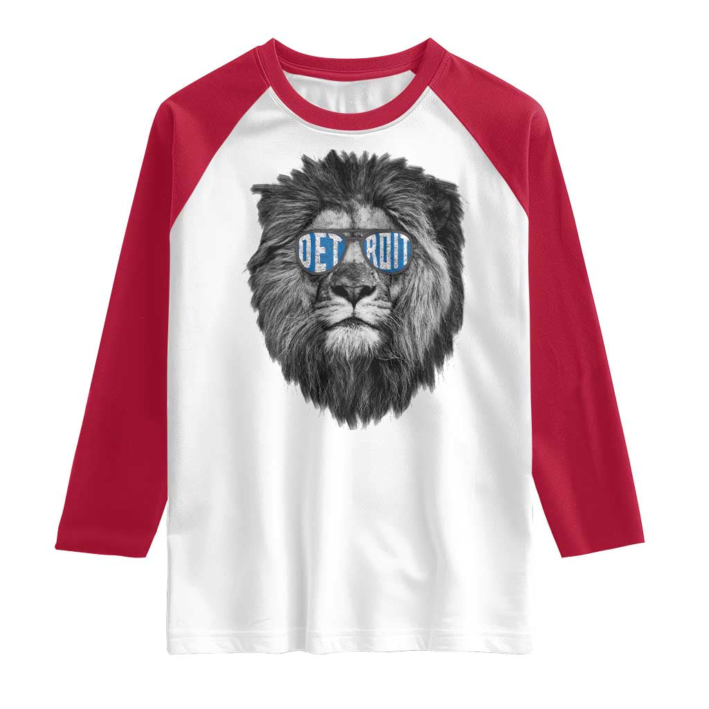 LF Game Day Raglan Shirt Wearing Glasses Retro Vintage Style Football Fan TS10 White Red Print Your Wear