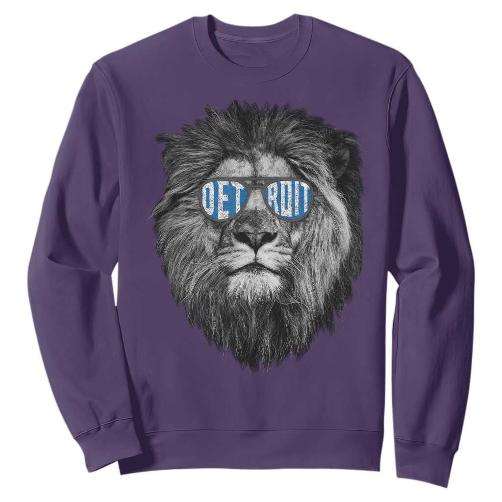 LF Game Day Sweatshirt Wearing Glasses Retro Vintage Style Football Fan TS10 Purple Print Your Wear