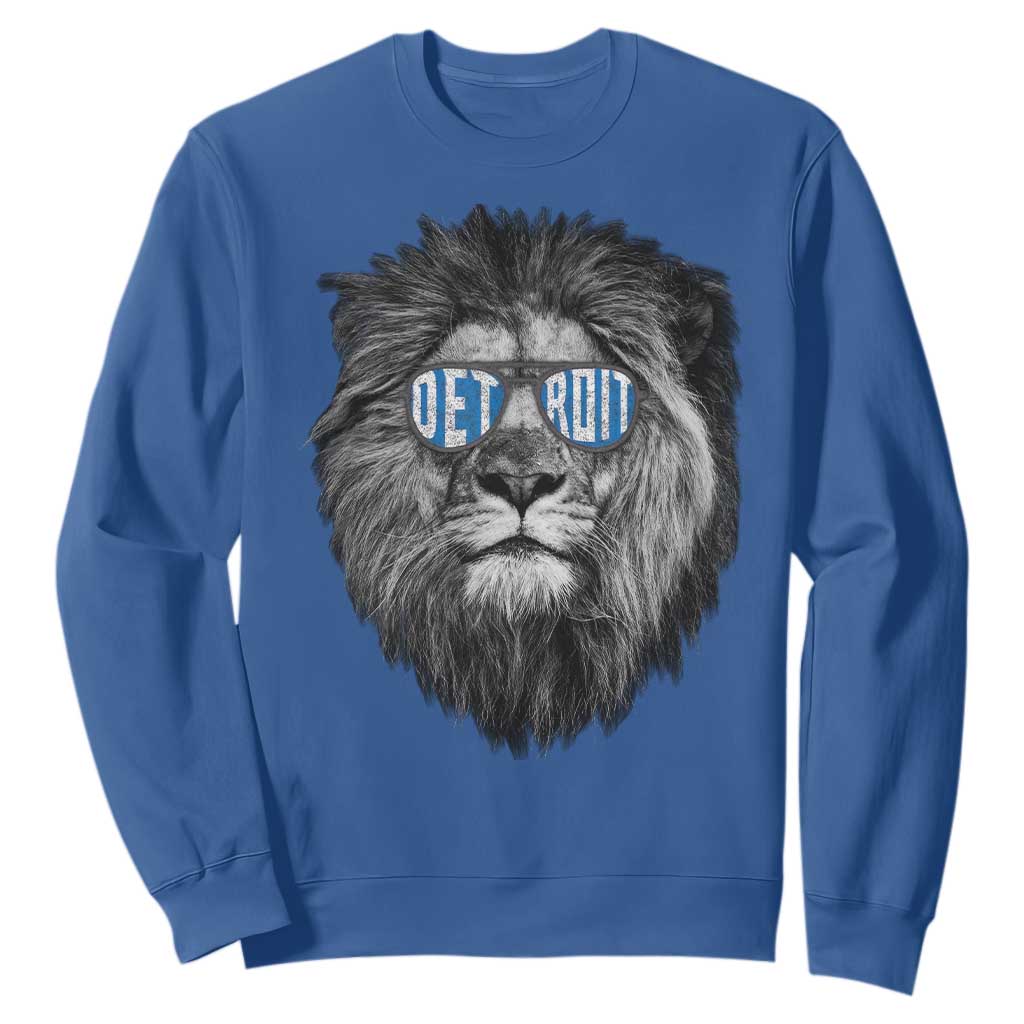 LF Game Day Sweatshirt Wearing Glasses Retro Vintage Style Football Fan TS10 Royal Blue Print Your Wear