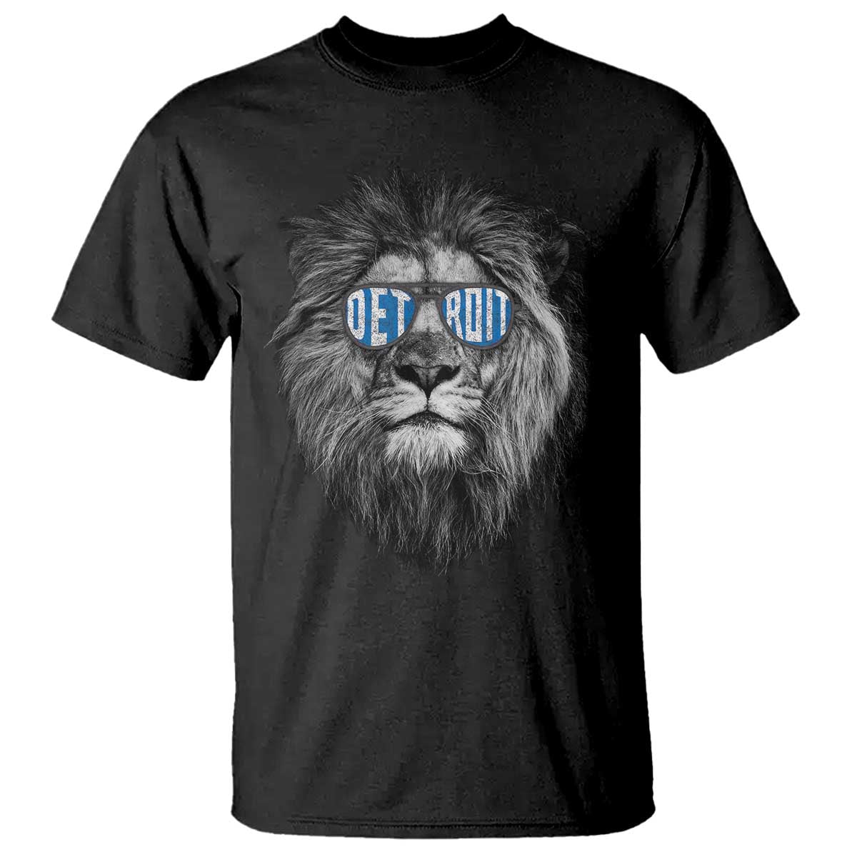 Lion Lovers T Shirt Wearing Glasses Retro Vintage Style Detroit Fan TS10 Black Print Your Wear