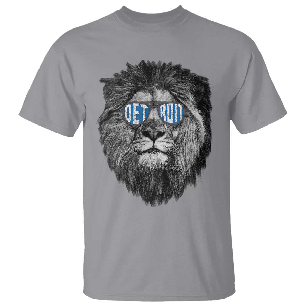 Lion Lovers T Shirt Wearing Glasses Retro Vintage Style Detroit Fan TS10 Sport Gray Print Your Wear