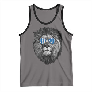 LF Game Day Tank Top Wearing Glasses Retro Vintage Style Football Fan TS10 Deep Heather Black Print Your Wear